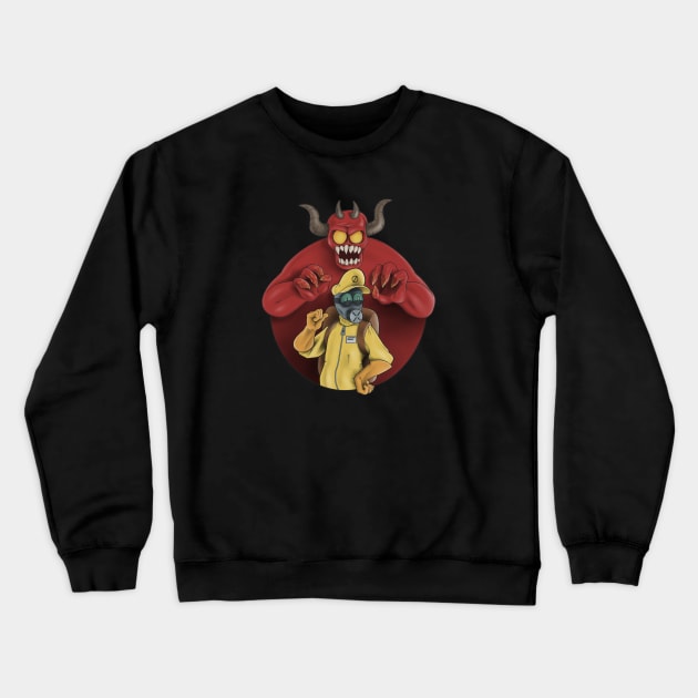 Dexter and Moloch - Spooky Month Crewneck Sweatshirt by jeffective